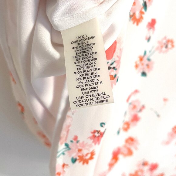 Calvin Klein Flutter Sleeve Floral Top sz L - Picture 3 of 3